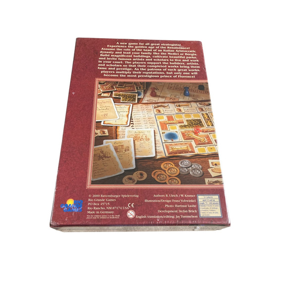 The Princes of Florence strategy board game Rio Grande Games 2000 NEW Sealed - Picture 2 of 3